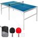 WAGEE Mid-Size Table Tennis Game Set - Indoor/Outdoor Portable Table Tennis Game with Net 2 Table Tennis Paddles and 4 Balls