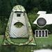 kesoto Privacy Tent Changing Room for Single Person Foldable Shower Tent Mobile Toilet with Carrying Bag for Tailgate Camping Hiking Green Pattern