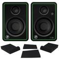 2 Mackie CR3-XBT 3 Reference Studio Monitor Speakers w/Bluetooth+Isolation Pads