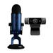 Blue Microphones Yeti USB Microphone (Midnight Blue) with Pro Stream 1080p Webcam Bundle