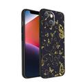 Golden-Butterfly-Black-Gold-Floral-Print-Flowers-Butterflies-Impact-Resistant-49 phone case for iPhone 15 for Women Men Gifts Soft silicone Style Shockproof - Golden-Butterfly-Black-Gold-Floral-Print-