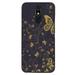 Golden-Butterfly-Black-Gold-Floral-Print-Flowers-Butterflies-Impact-Resistant-47 phone case for LG K40 for Women Men Gifts Soft silicone Style Shockproof - Golden-Butterfly-Black-Gold-Floral-Print-Flo