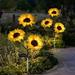 KEINXS Solar Sunflower Lights LED Solar Stake Lights with 12 Sunflowers for Patio Lawn Garden Yard Pathway Decoration