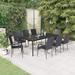 7 Piece Patio Dining Set Black Outdoor Furniture Sets Outdoor Patio Set Backyard Furniture Suitable for Balcony Deck Patio