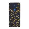 Golden-Butterfly-Black-Gold-Floral-Print-Flowers-Butterflies-Impact-Resistant-48 phone case for Moto G Play 2021 for Women Men Gifts Soft silicone Style Shockproof - Golden-Butterfly-Black-Gold-Floral