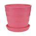 Mashaouyo Mini Plastic Cylinder Planter Pot with Self-Watering Saucer and Drainage Hole Lightweight & Extremely Durable Pink