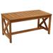 MOWENTA 35-Inch Meranti Wood Outdoor Patio Coffee Table with Teak Finish