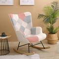 Rocking Chair Modern Accent Rocking Chairs Nursery Accent Chair Outdoor High Back Porch Rocker for Living Room Bedroom Nursery