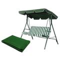TUTUnaumb Outdoor Patio Swings Chair Top Cover Convertible Canopy Hanging Swings Glider Lounge Chair Garden Seat Double Replacement Canopy Top Set Patio Seat Cover for Backyard-Green