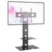 LeCeleBee Universal Floor TV Stand Swivel for Most 37-72 Inch Screens TV Stand with Shelves with Â±25Â° Swivel Floor TV Mount with Adjustable AV Shelf Floor Monitor Stand Holds up to 110lbs