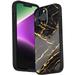 Black-Golden-Marble-12 phone case for iPhone 14 Pro for Women Men Gifts Soft silicone Style Shockproof - Black-Golden-Marble-12 Case for iPhone 14 Pro