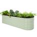 VEIKOUS Metal Garden Bed 8 x 2 x 2 Galvanized 9 in 1 Modular Garden Planter Box Kit Beige