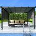 12 x 9.5FT Outdoor Pergola Patio Furniture Shade Structure Outdoor Steel Pergola Gazebo with Retractable Canopy Shades Rustproof Metal Pergola for Patio Backyard Garden (Dark Grey)