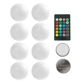 8 Pcs Decor Fountain Lights Pond Light LED Pool Light Bathtub Night Lights Pool Lights That Float Floating Ball Light Outdoor White Vinyl