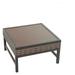 MOWENTA Metal Outdoor Side Coffee Table Patio Bistro Square Dining Table with Steel Legs (23.6 x 23.6 x 13.3 H)