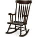 Rocking Chair Solid Wooden Frame Outdoor & Indoor Rocker for Garden Patio Balcony Backyard Porch Rocker (1 Dark Coffee)