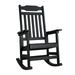 Naipo Patio Rocking Chair All-Weather Oversized Porch Rocker Chair 400 lbs Weight Capacity for Backyard Fire Pit Lawn Garden Outdoor and Indoor for Adults Black