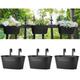 AESTTY 3pcs Farmhouse Style Metal Hanging Flower Planter Pots For Outdoor Indoor Planting For Window Balcony Garden Home Decor Black