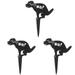 Retro Iron Sign Warm Notice Stake Doggy Outdoor Ornament Ornaments European Style Warning Pile 3 Pieces