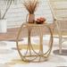 Christopher Knight Home Juan Outdoor Wicker and Iron Side Table by Light Brown