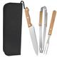 Bbq Tools for Outdoor Grill Barbecue Knife and Fork Food Utensils Wooden Handle Stainless Steel