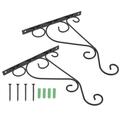 M 2 Pcs Metal Shelf Coat Hanger Wall Mount Hanging Brackets Hooks Railing Flower Pot Flowerpot