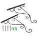 M 2 Pcs Metal Shelf Coat Hanger Wall Mount Hanging Brackets Hooks Railing Flower Pot Flowerpot