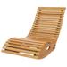 IVV Floor Rocking Chair Fir Wood Frame Outdoor& Indoor for Garden Lawn Balcony Backyard and Patio Porch Rocker (Teak Color)