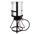 SYTHERS Turkey Fryer Propane Burner Complete Kit 30qt Turkey Fryer Gas Fryer Black