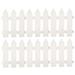 15 Pcs Plant Decor Christmas Plastic Fence Tree Outdoor Garden Bars Iron Flower Bed White