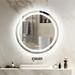 LUVODI 32 inch LED Illuminated Bathroom Mirror Backlit Light Anti-Fog Smart Round Wall Makeup Mirror