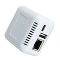 WiFi Wireless Print Server Networking USB 2.0 Port Fast 10/100Mbps RJ-45 LAN Port Ethernet Print Server Adapter White