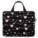 LAKIMCT Holiday Pink Hearts Laptop Bag Computer Bag Briefcase Messenger Bag Waterproof Laptop Case for Work 12 inch