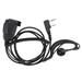 2024 Walkie Talkie Earpiece 2 Pin Plug Clear Sound Coiled Wire 2 Way Radio Earphone with PTT Mic for Kenwood