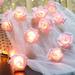 KANY String Lights Battery Operated Indoor with Led Light White Roses with Warm Light Rose Light String (Battery Not Included) Pink Rose 1.5-Meter 10 Light with Two Long Lights