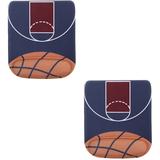 2 Pieces Laptop Mouse Pad for Rubber Office and Supplies Morandi Silicone 3d Basketball Model Cute Wrist Polyurethane