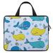 LAKIMCT Lovely Whales Laptop Bag Computer Bag Briefcase Messenger Bag Waterproof Laptop Case for Work 13 inch