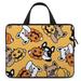 LAKIMCT Halloween Bulldog Pumpkin Laptop Bag Computer Bag Briefcase Messenger Bag Waterproof Laptop Case for Work 10 inch