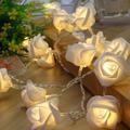 KANY String Lights Battery Operated Indoor with Led Light White Roses with Warm Light Rose Light String Warm White 3 Meter 20 Meter Light Battery Version(Battery Not Included)