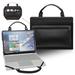 2 in 1 PU Leather Laptop Case Cover Portable Bag Sleeve with Bag Handle for 13.3 Dell Latitude 7330 2-in-1 Laptop Black