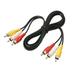 3 RCA Cable Audio Video Composite Cable 5 ft RCA 3-Male to 3-Male for TV VCR DVD Satellite and Home Theater Receivers