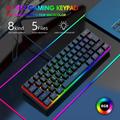 Ckraxd Russian Language Wired Illuminated Keyboard Mechanical Sense Gaming Keyboard Gaming Desktop PC Laptop Keyboard