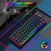 Ckraxd Russian Language Wired Illuminated Keyboard Mechanical Sense Gaming Keyboard Gaming Desktop PC Laptop Keyboard