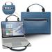 2 in 1 PU Leather Laptop Case Cover Portable Bag Sleeve with Bag Handle for 13.3 HP EliteBook x360 830 G7 Laptop Blue