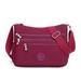 Women s Messenger large capacity Shoulder Bag Polyester Fashion Cosmetic Bag Simple and Versatile Handbag Crossbody Bag wine red