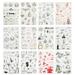 Halloween Tattoo Stickers Tattoos Decal Paper Glue Party Gifts Glow in The Dark Child Luminous 12 Pcs