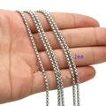 1/2/3/5mm Stainless Steel Factory Price Silver Rolo Box Chain Bulk Finding