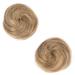 2 PCS Mini Claw Clip in Messy Cat Ears Hair Bun Extensions Wig Accessory Hairpieces for Women Girls