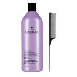 Pureology Hydrate Moisturizing Shampoo | Softens and Deeply Hydrates Dry Hair | For Medium to Thick Color Treated Hair | Sulfate-Free | Vegan 33.8 Fl Oz (With Free Tail Combs)