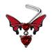 DH Red Butterfly Bellybutton Ring Chest Ring Nose Piercing Industrail Earbone Nail Heart Shaped Nipple Piercing Umbilical Jewelry